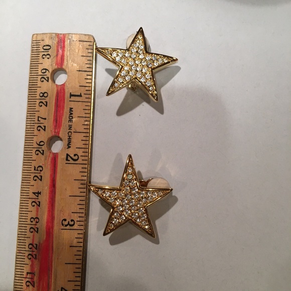 Joan Rivers Star and Crystal Clip-on Earrings - Picture 4 of 4